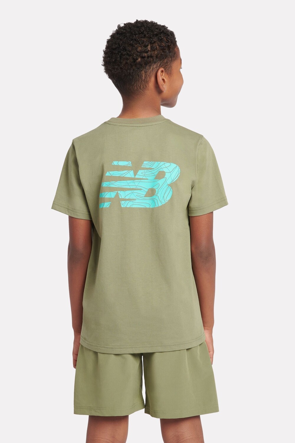 

Футболка с логотипом AOP для мальчиков New Balance, зеленый