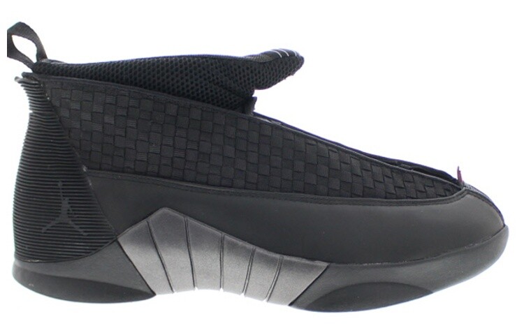 Кроссовки Air Jordan 15 Vintage Basketball, черный/серый/красный — фото 2