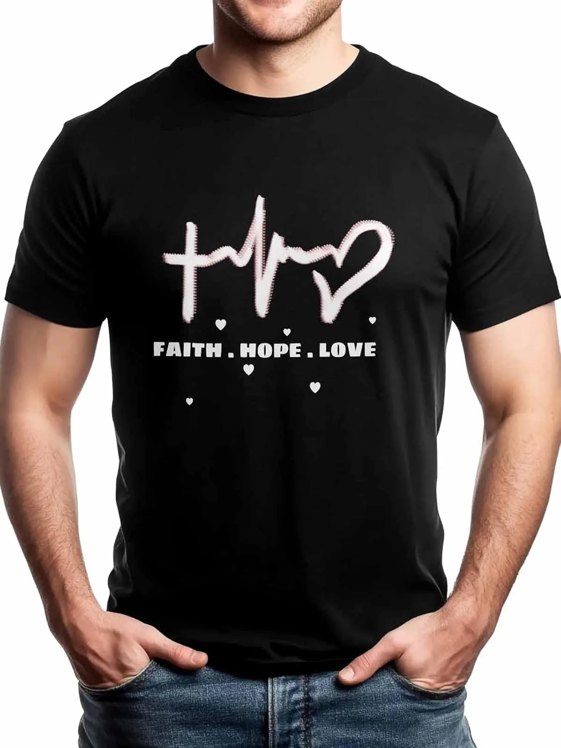 

Мужская футболка с коротким рукавом и принтом Abstract Heartbeat, размеры S-3XL Quibro Zynth