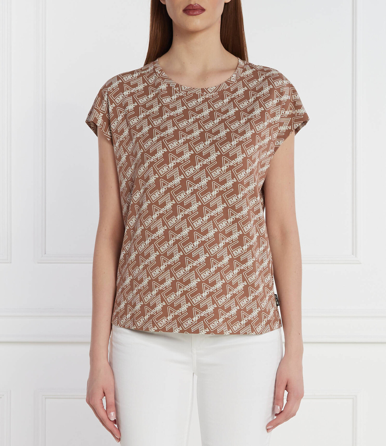 

Футболка EA7 Regular Fit, коричневый