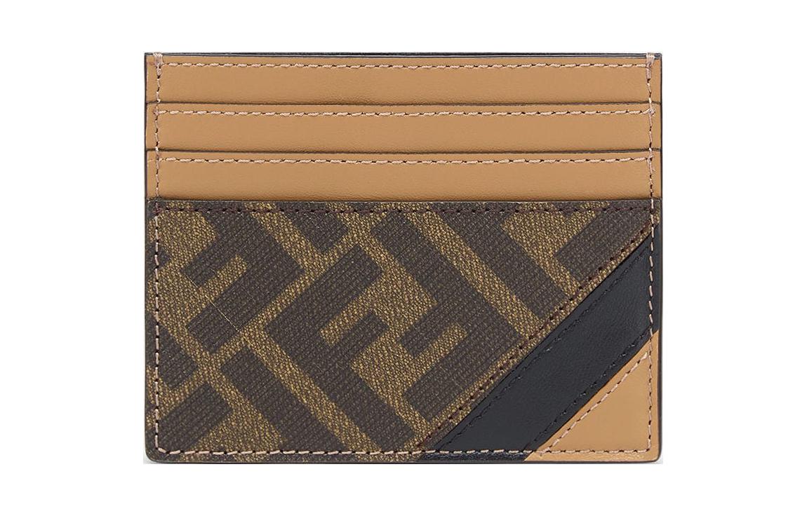

FENDI Кожаный картхолдер для мужчин коричневый