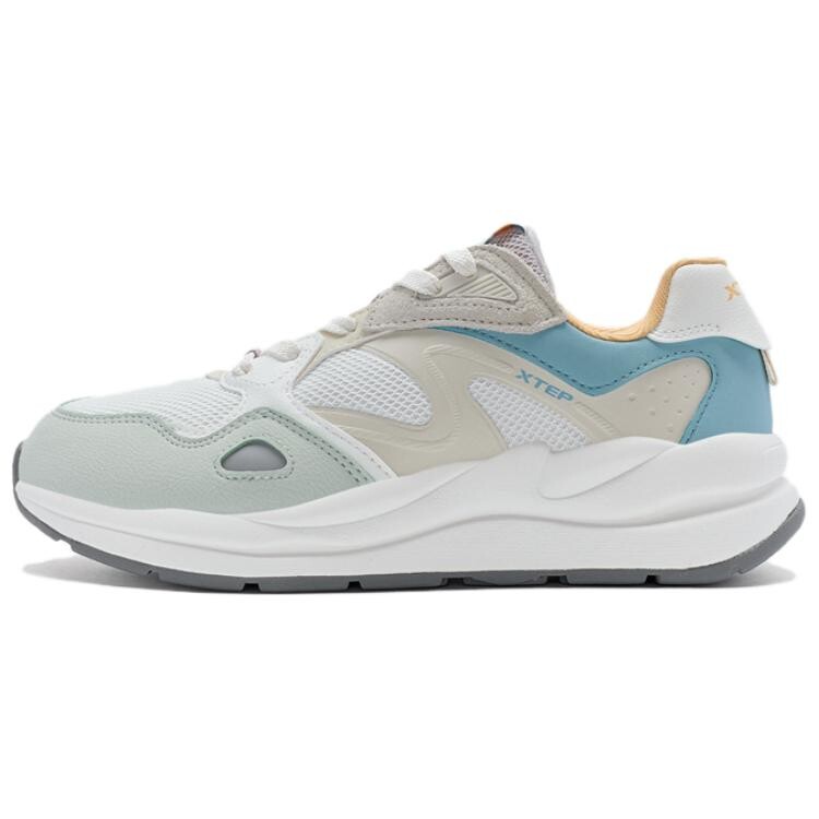 

Кроссовки XTEP Light-year 5.0 Lifestyle Shoes Women's Low-top Sail White/tea White/clotted Green, белый/зеленый