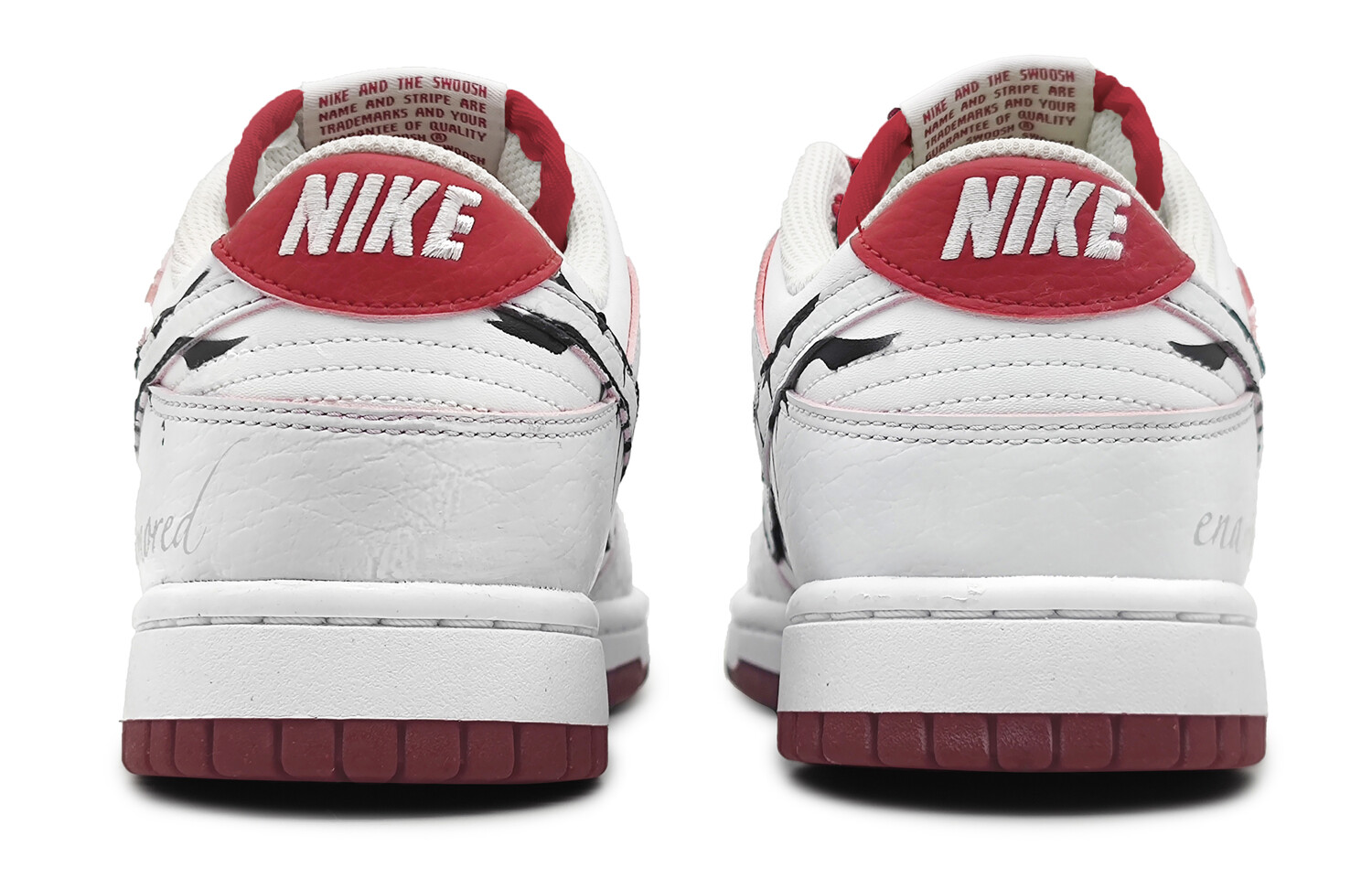 

Кроссовки Nike Dunk Skateboarding Shoes Men Low-top Red, белый/красный