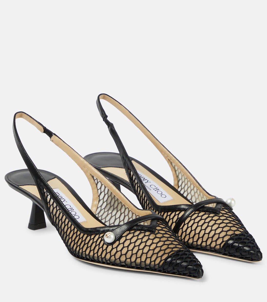 Туфли amita с кожаной отделкой на пятке Jimmy Choo, черный