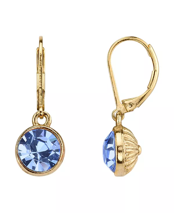

Серьги-Подвески с синими гранеными сапфирами, покрытыми 14-каратным золотом 2028, blue