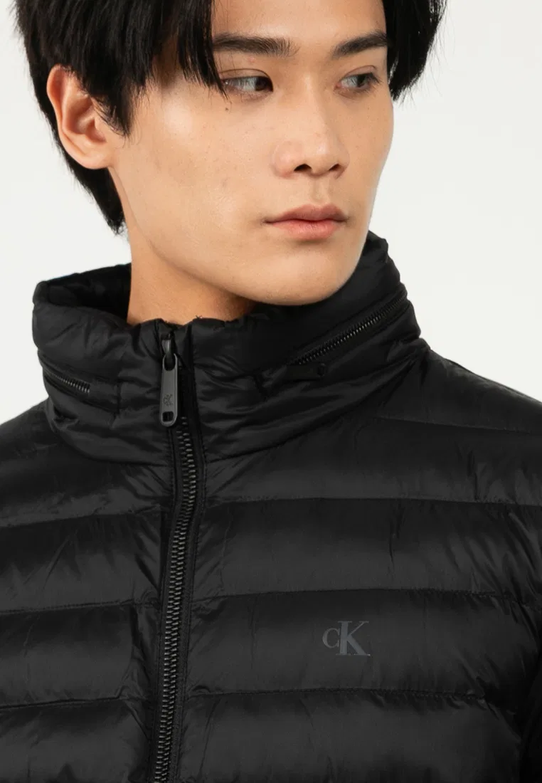 Куртка пуховик с капюшоном, легкая нейлоновая, мужская Calvin Klein, черный — фото 3