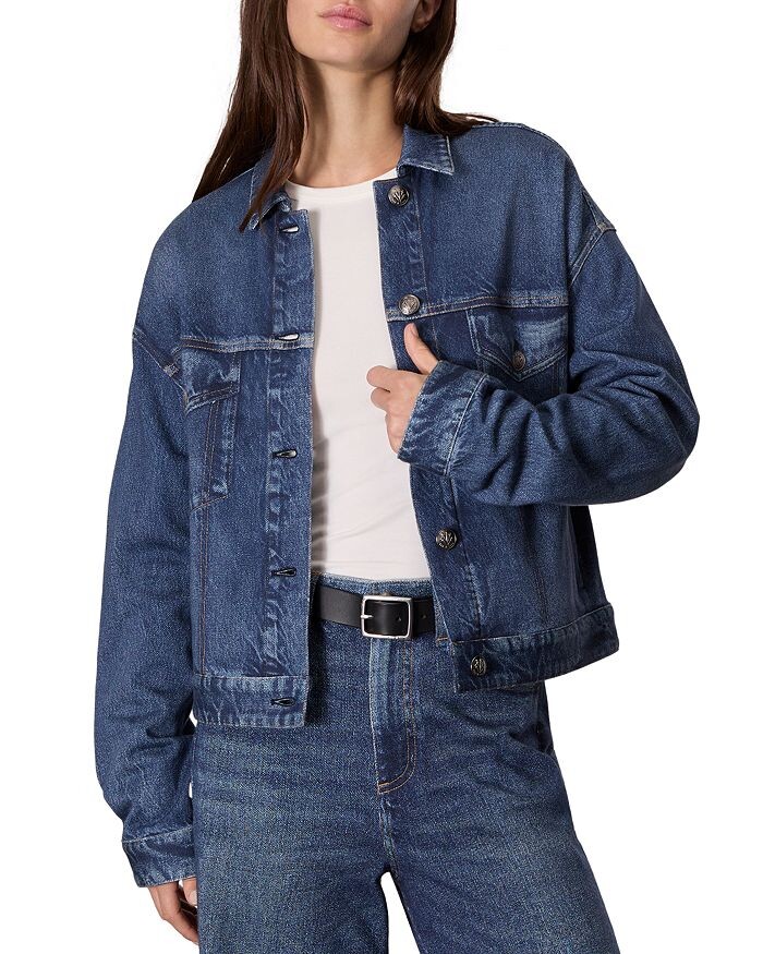 

Куртка дальнобойщика Miramar из флиса и махровой ткани rag & bone, синий