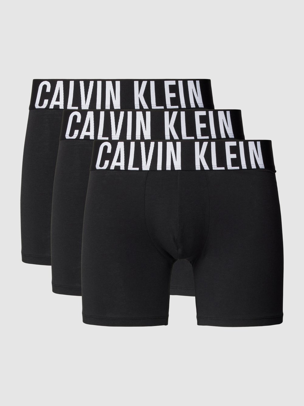 

Трусы-боксеры с этикеткой на поясе в упаковке 3 шт Calvin Klein Underwear, черный