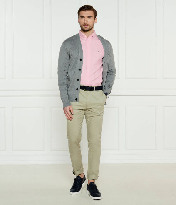 Рубашка мужская Tommy Hilfiger хлопковая с логотипом, розовый — фото 2