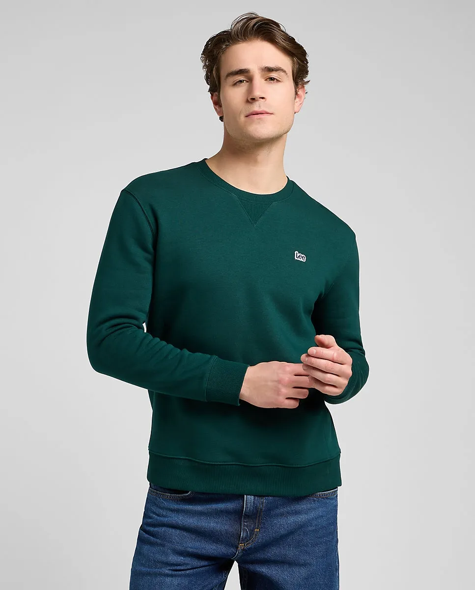

Классическая мужская толстовка с круглым вырезом Lee, темно-зеленый