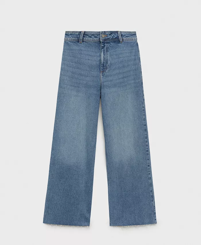 

Женские джинсы Catherin Culotte с высокой талией MANGO, синий