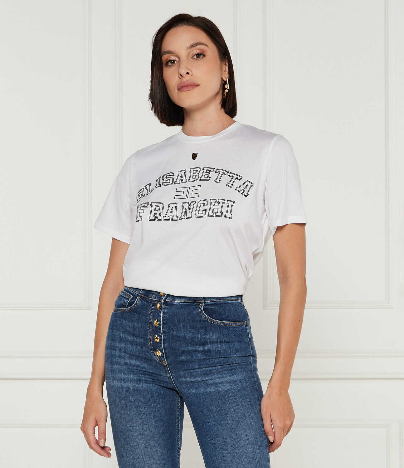 

Футболка Elisabetta Franchi Regular Fit, белый