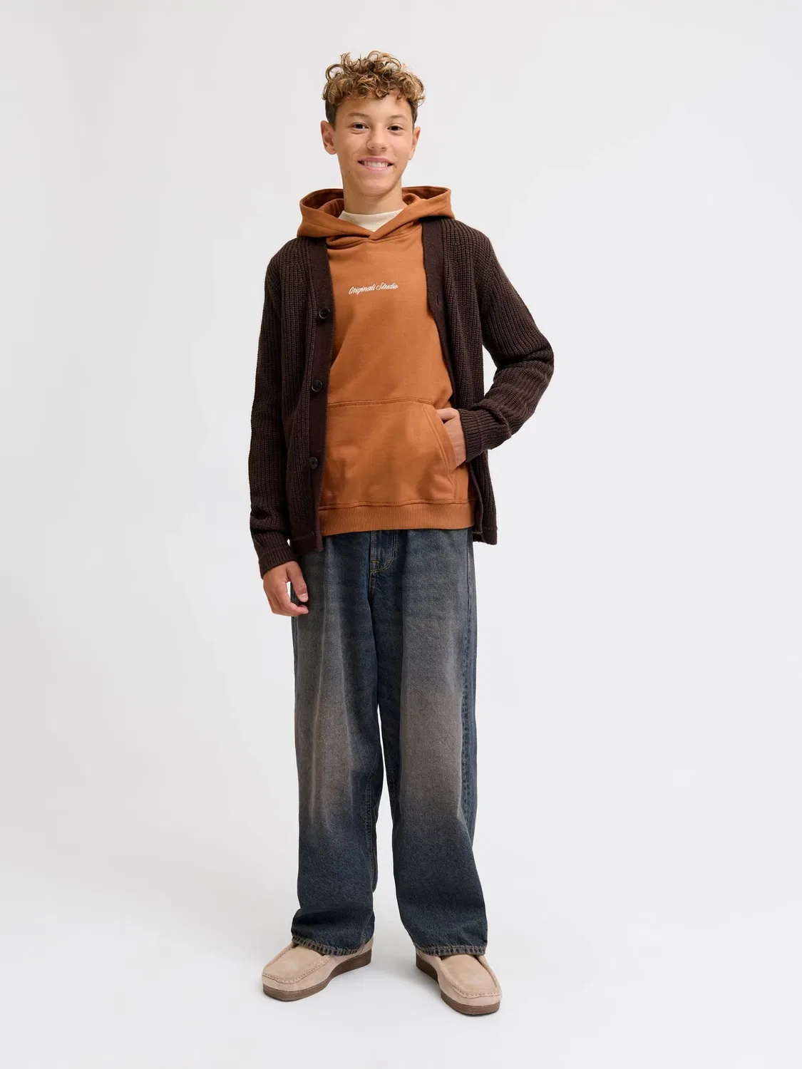 Капюшон с капюшоном, утепленный JACK & JONES Junior, аргановое масло — фото 4