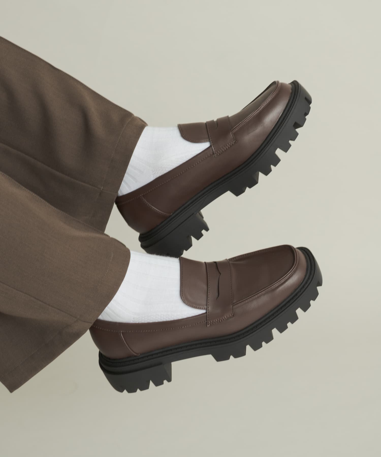 Лоферы с подошвой Truck sole coin SENSE OF PLACE, BROWN — фото 4