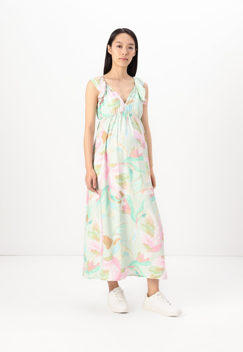 

Повседневное платье VMMJOSIE ANKLE FRILL DRESS Vero Moda Maternity, зеленый