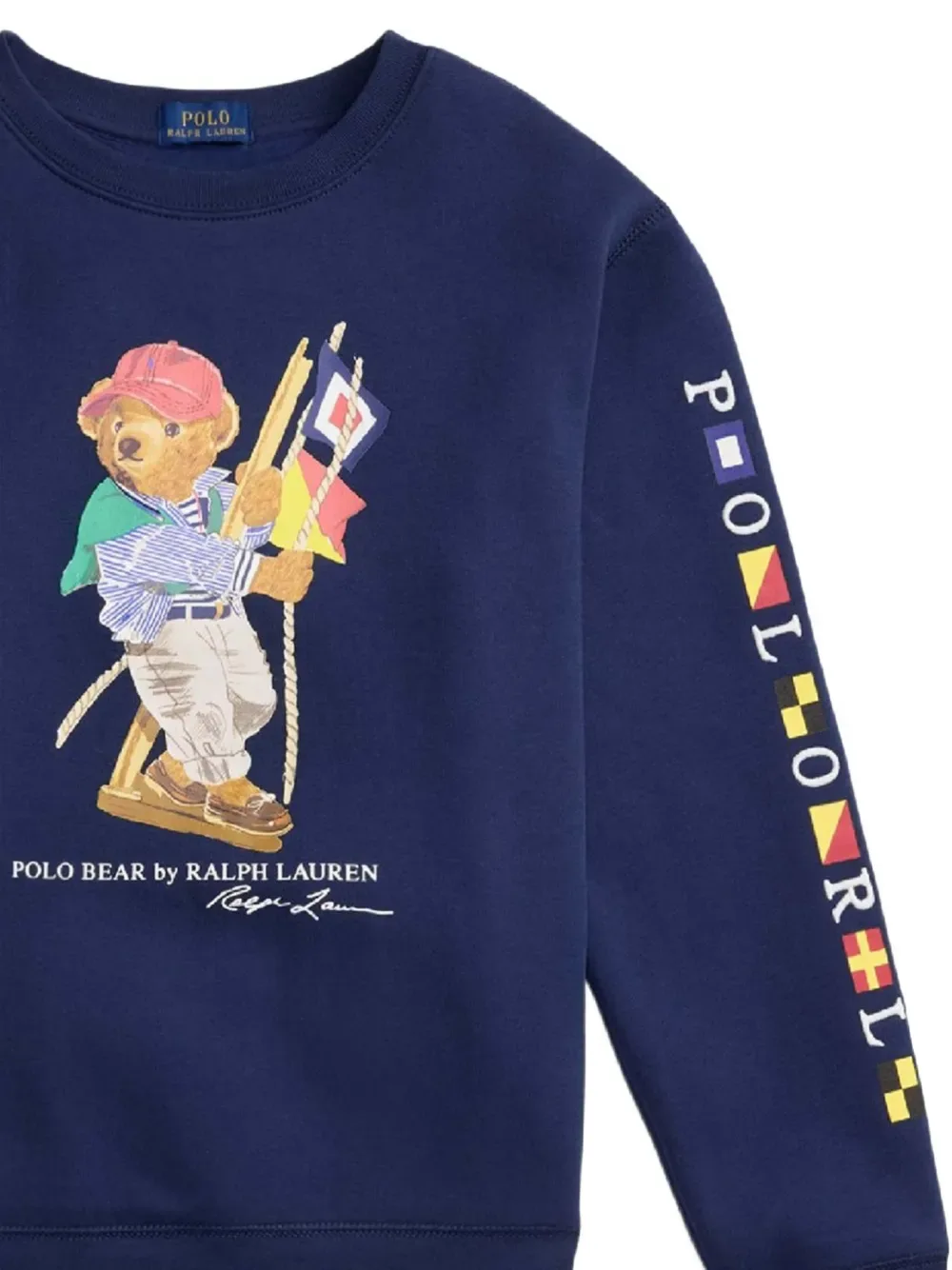 Свитшот с принтом медведя POLO RALPH LAUREN KIDS, синий — фото 3