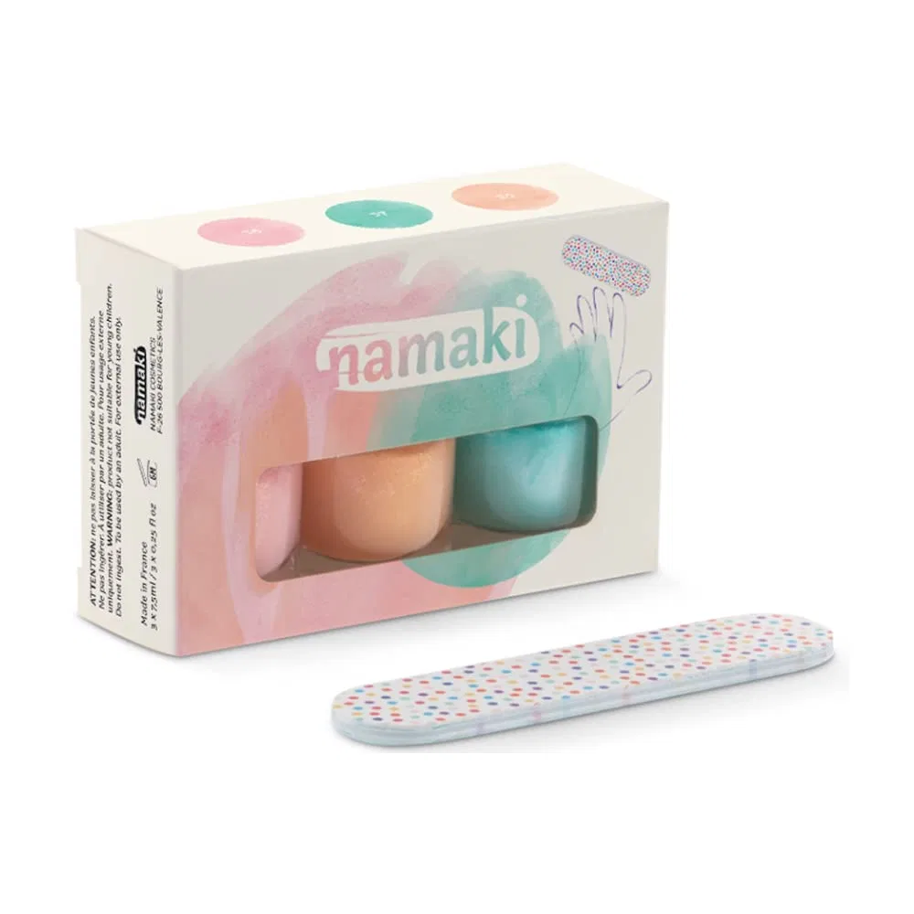 Набор детских лаков для ногтей Namaki Organic «Summer Delight», 3 x 7.5 мл Namaki