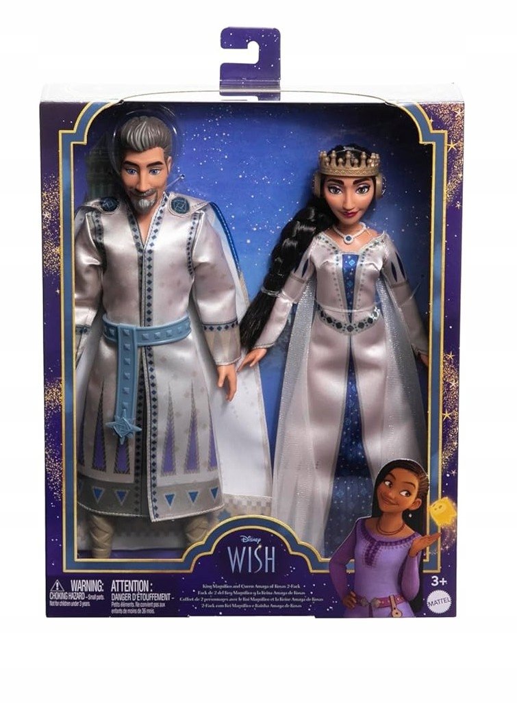 

DISNEY WISH WISH DOLL Король Магнифико и королева Амайя фон Розас 2 КУКЛЫ