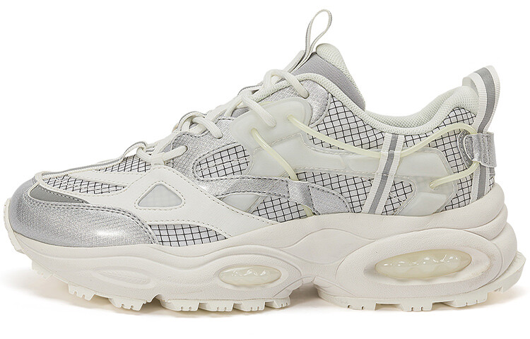 

Кроссовки Kappa Chunky Sneakers Unisex Low-Top Korean White/Silver