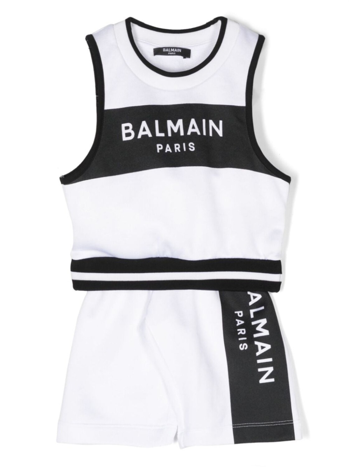 

Balmain Kids комплект из футболки и шортов с логотипом, черный