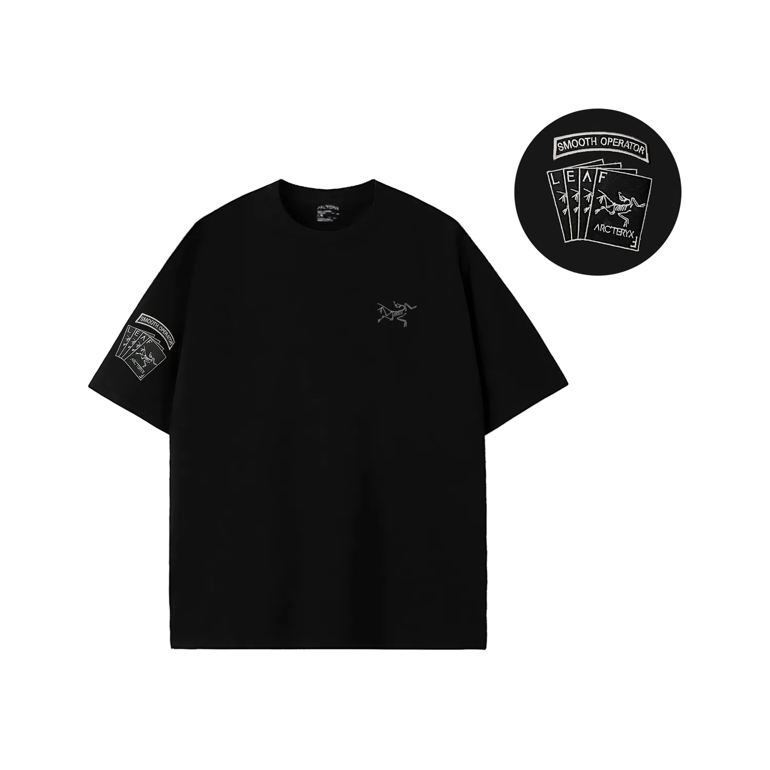 Футболка Arcteryx KRAGG SL Cotton с круглым вырезом, черная — фото 4