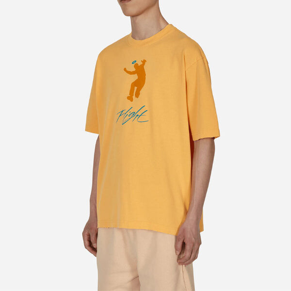 Футболка Air Jordan x Union Crossover Solid Color Character Alphabet Printing Round Neck Short Sleeve Asia Edition Yellow, желтый — фото 4