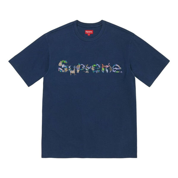 

Футболка ss23 week12 animal kingdom t-shirt 'navy' Supreme, синий