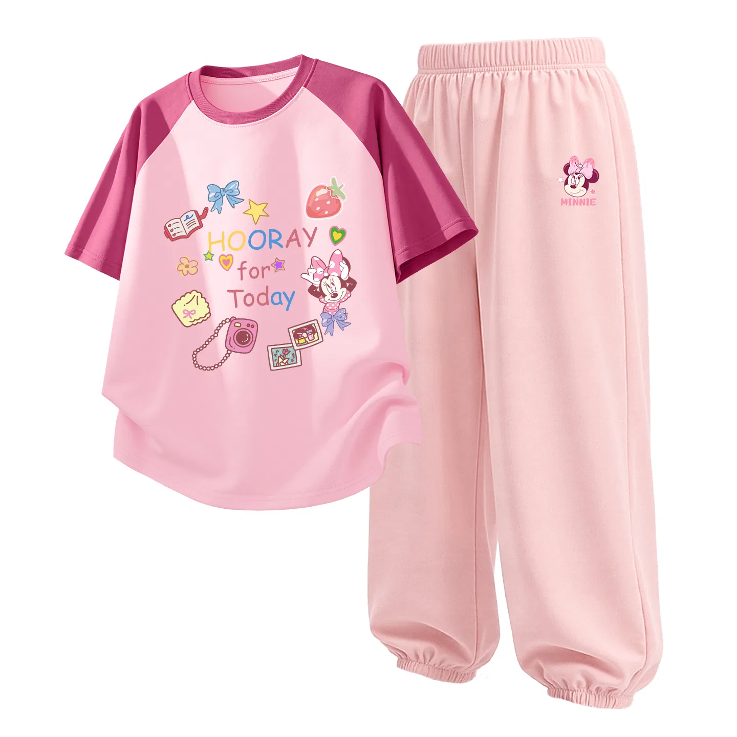 Детский спортивный костюм Casual Sportswear 2 Piece Set Disney, Di Light Flower Sky Blue+Di Charming Nini K Glacier Gray — фото 3