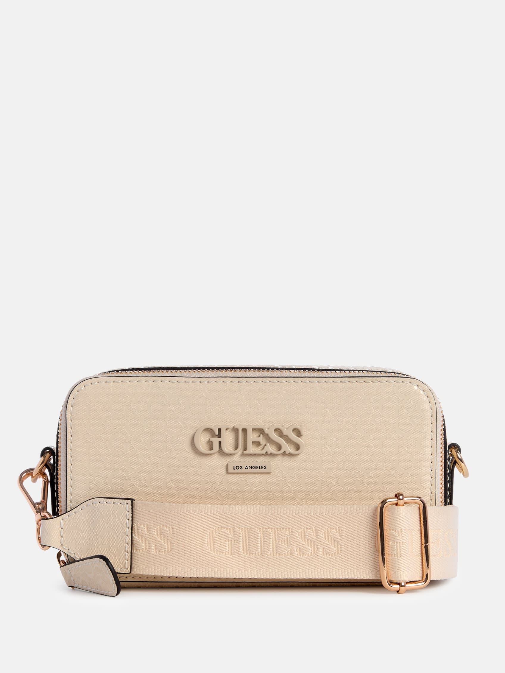 

Сумка через плечо с блестящим логотипом Lewistown Guess Factory, цвет stone