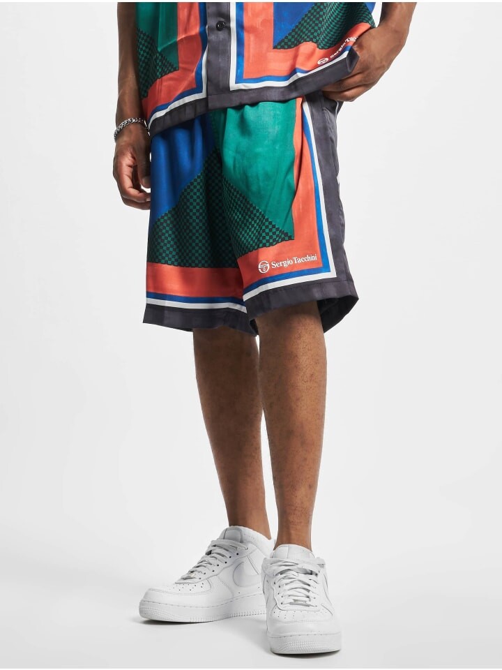 

Тканевые шорты Sergio Tacchini Herren Monte Carlo Tennis Shorts, цвет black multi