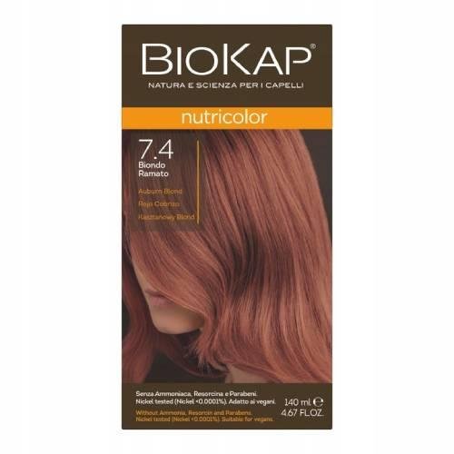 

Biokap, Nutricolor, Краска для волос, 7.4 Каштановый блондин, 140мл