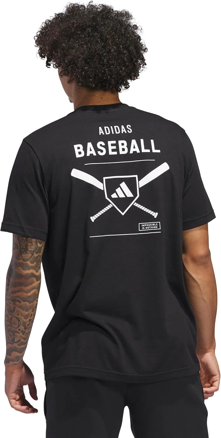 Футболка для бейсбола adidas, Black — фото 4