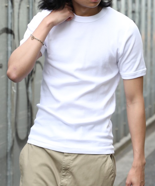 

Футболка, рибана, круглый вырез HANES, белый