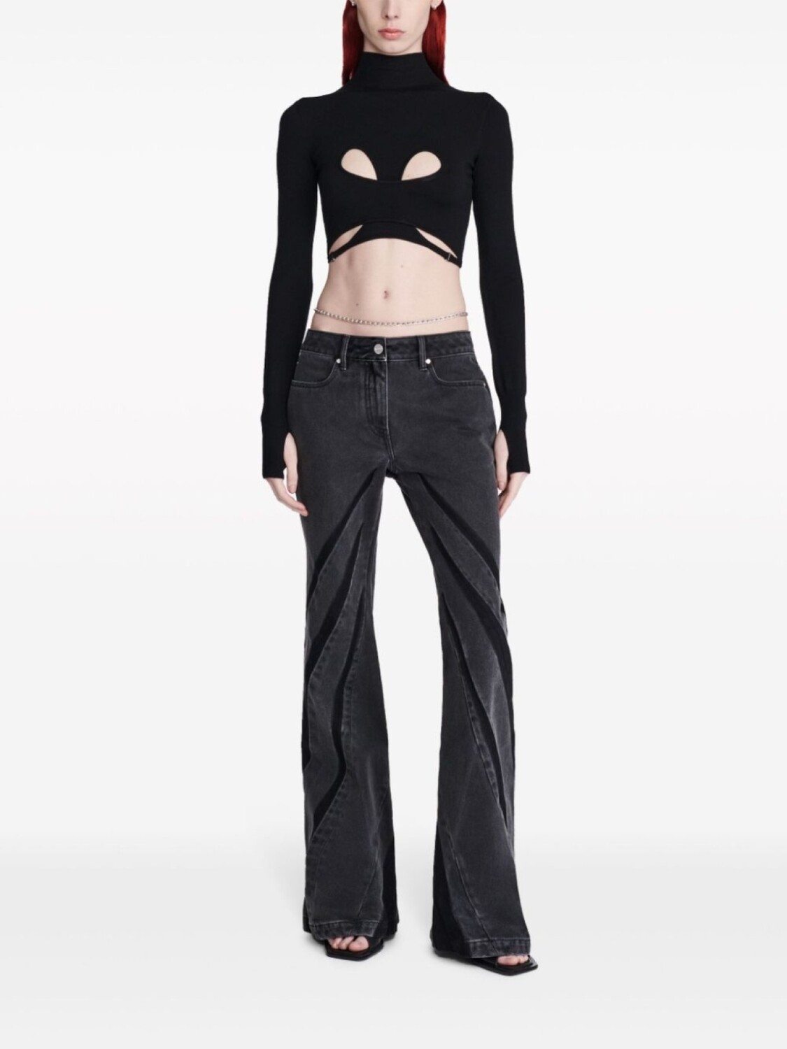 

Dion Lee укороченный топ Mobius Loop, черный
