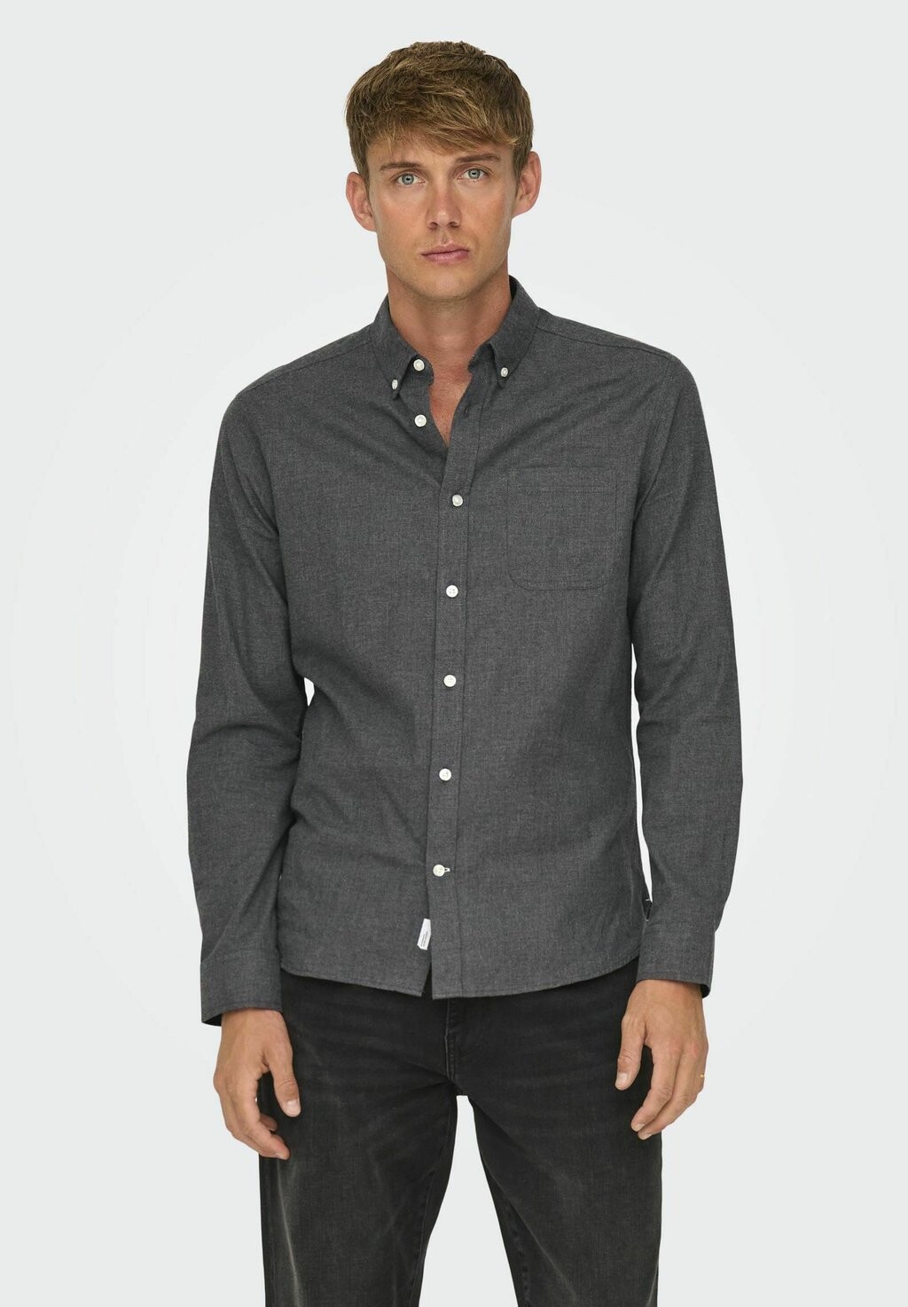 

Рубашка NORMAL GESCHNITTEN KRAGEN Only & Sons, черный