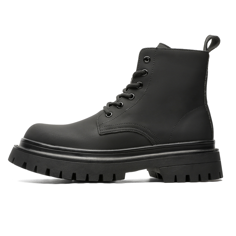 

Product B Мужские зимние ботинки Martin Boot черные с меховой подкладкой, цвет Black Fleece-Lined