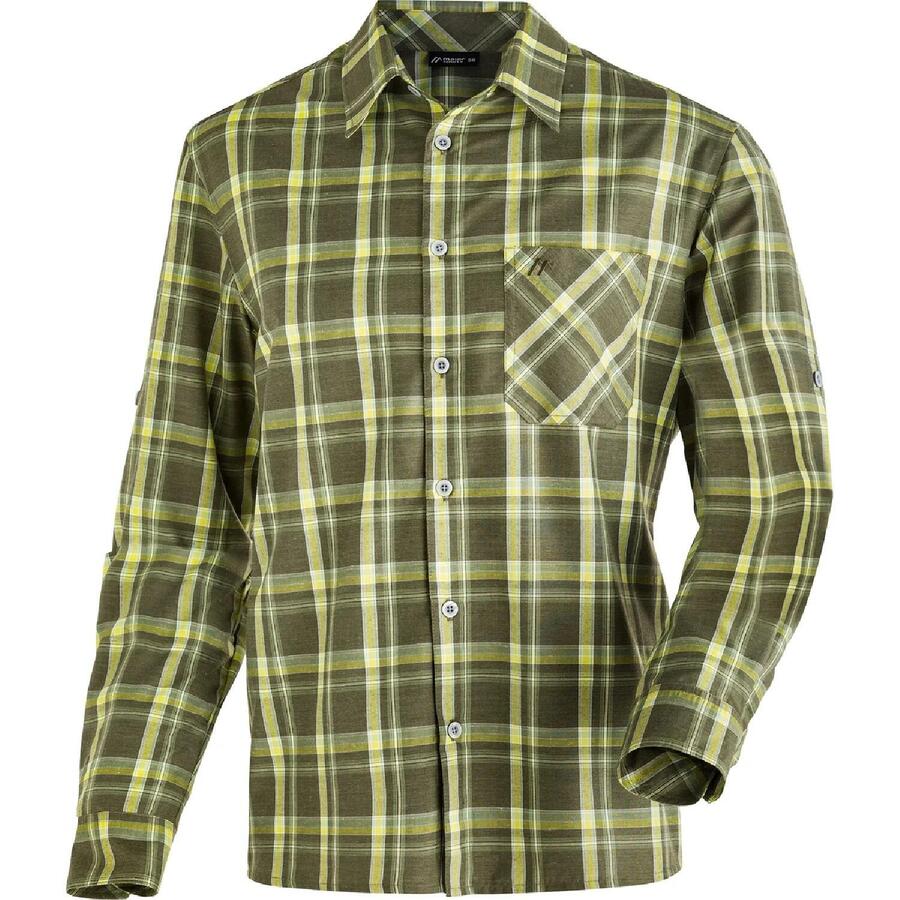 

MAIER SPORTS Рубашка с длинными рукавами Claas Hiking/Outdoor/Trekking Men sulphur/military Without