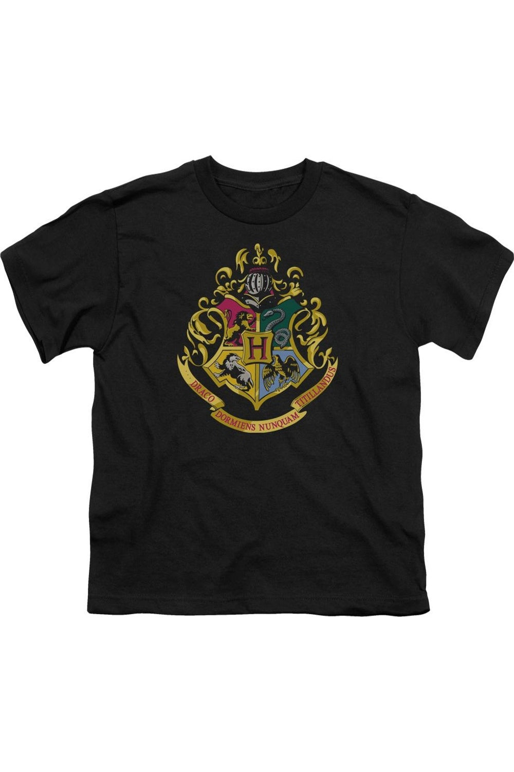 

Футболка с коротким рукавом для детей с гербом Хогвартса из Гарри Поттера Gildan, черный