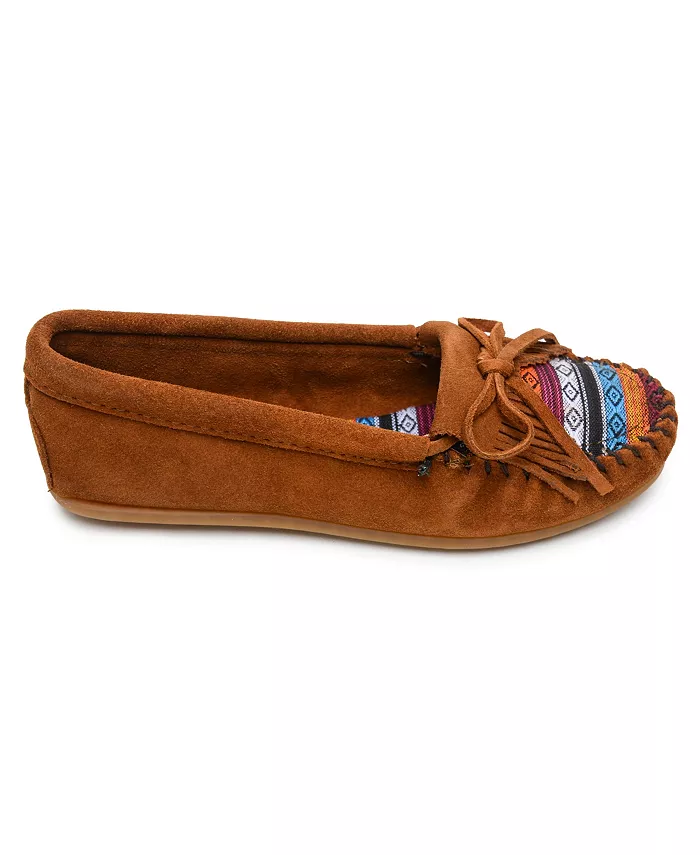 Женские мокасины Kilty с жесткой подошвой Minnetonka, коричневый — фото 4