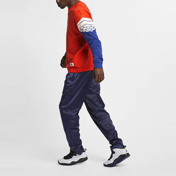 Толстовка Air Jordan Splicing Wings Pattern Casual Round Neck Pullover, цвет colorblock — фото 4