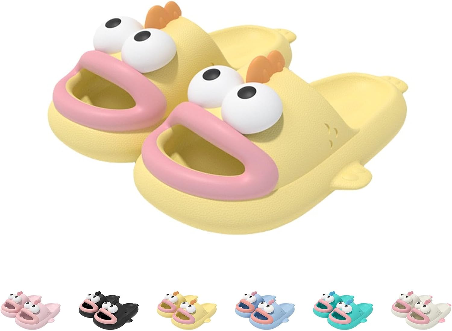 

Тапочки в виде рыбок-клоунов, тапочки в виде нелепых рыбок, забавные и милые 3D-тапочки для мужчин и женщин, летние сандалии, нескользящие пляжные тапочки для душа Generic, желтый