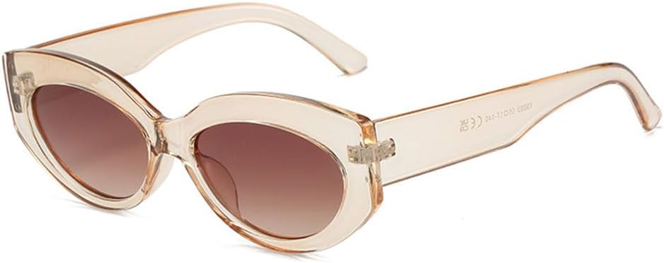 

Солнцезащитные очки «кошачий глаз» желейного цвета для женщин, овальной формы, с защитой от УФ-излучения UV400, для мужчин, для занятий спортом на открытом воздухе, бега и езды generic, Champagne Tea