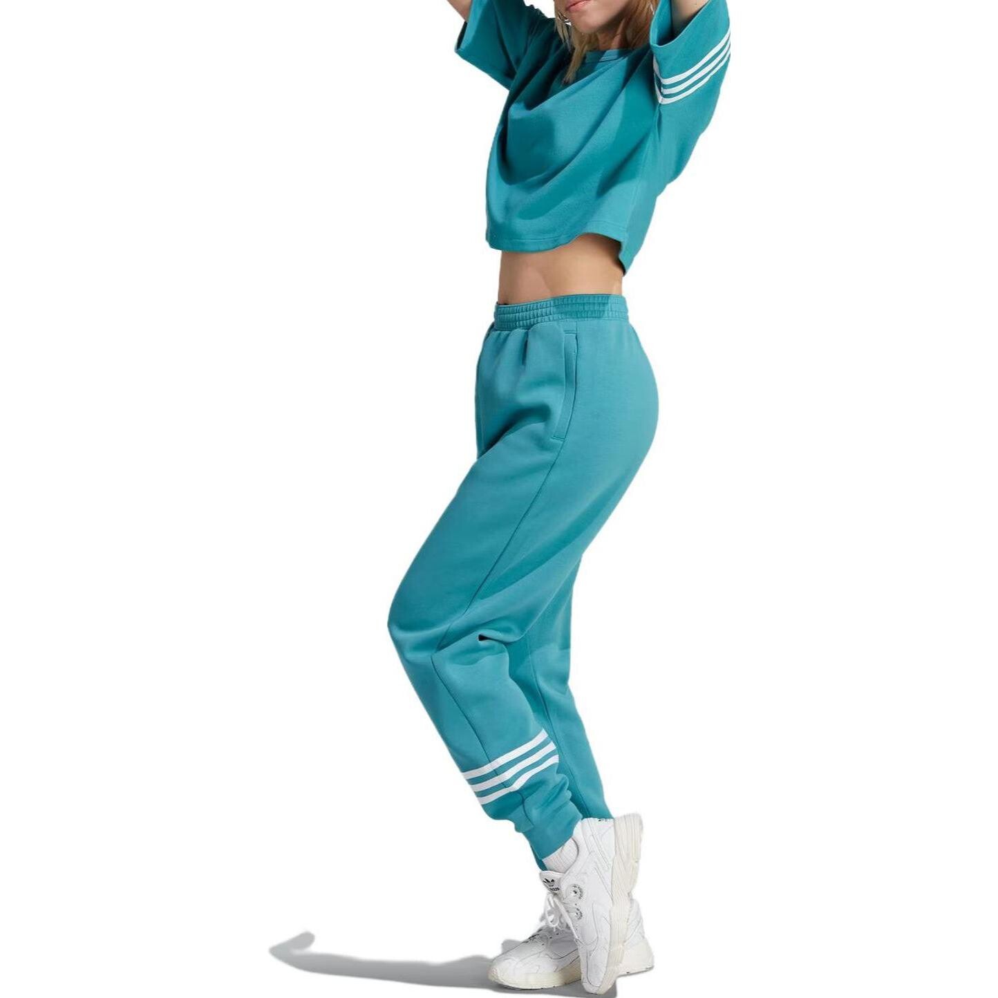 Adidas Originals Женская футболка, цвет Arctic Ocean Blue/White — фото 3