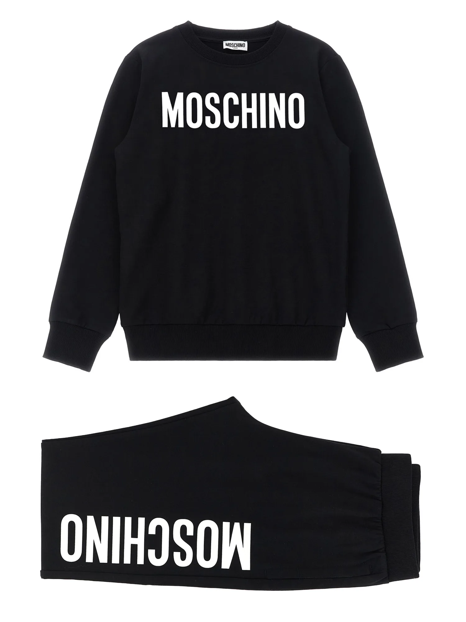Комплект: свитшот и джоггеры MOSCHINO KID TEEN, черный