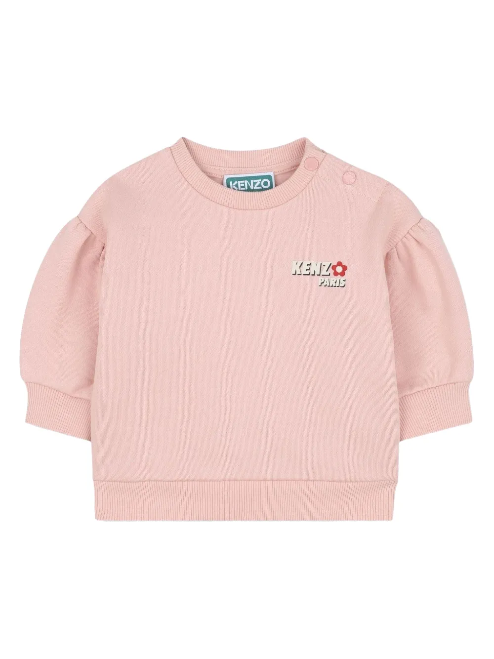 Спортивный костюм с графическим принтом и рукавами-фонариками Kenzo Kids, розовый — фото 2