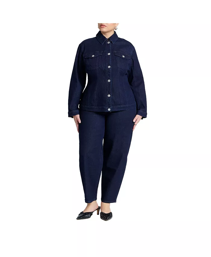 

Женские джинсы Barrel Leg ELOQUII, синий