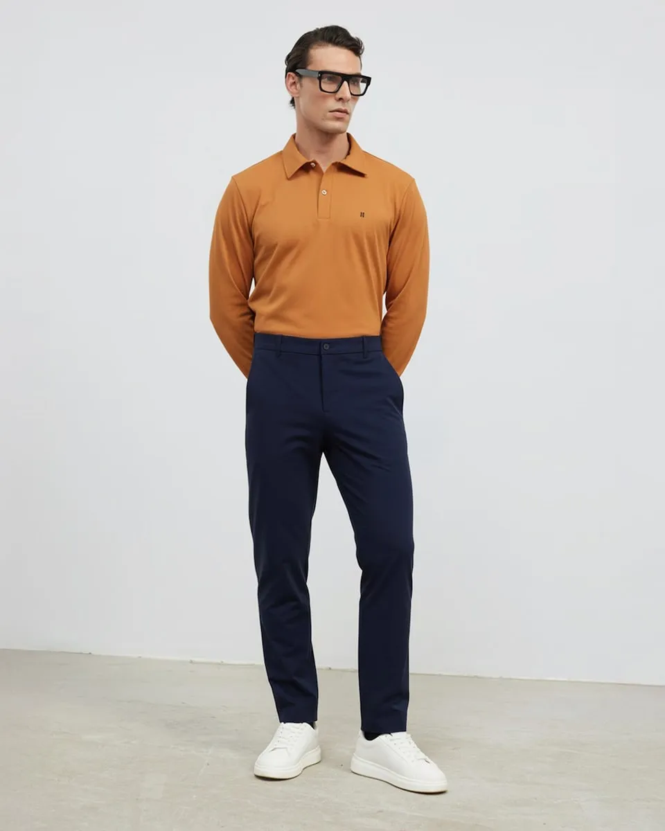 

Мужские брюки сужающегося кроя темно-синего цвета Sepiia