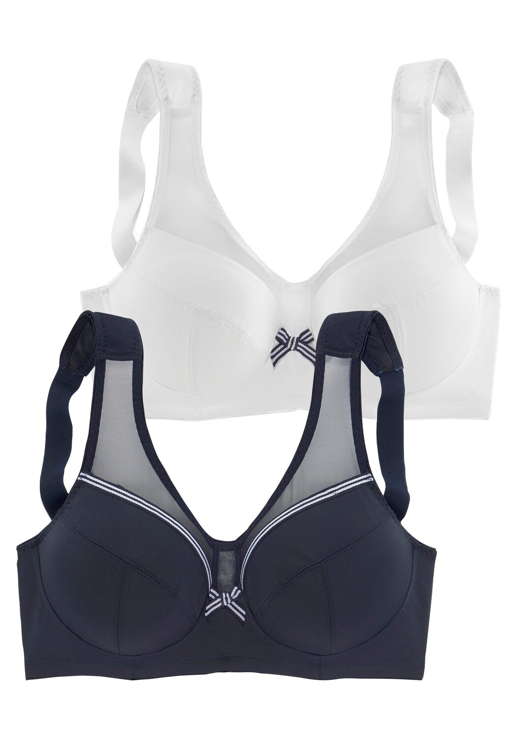 

Бюстгальтер с косточками PETITE FLEUR Entlastungs BH, цвет marine+weiß