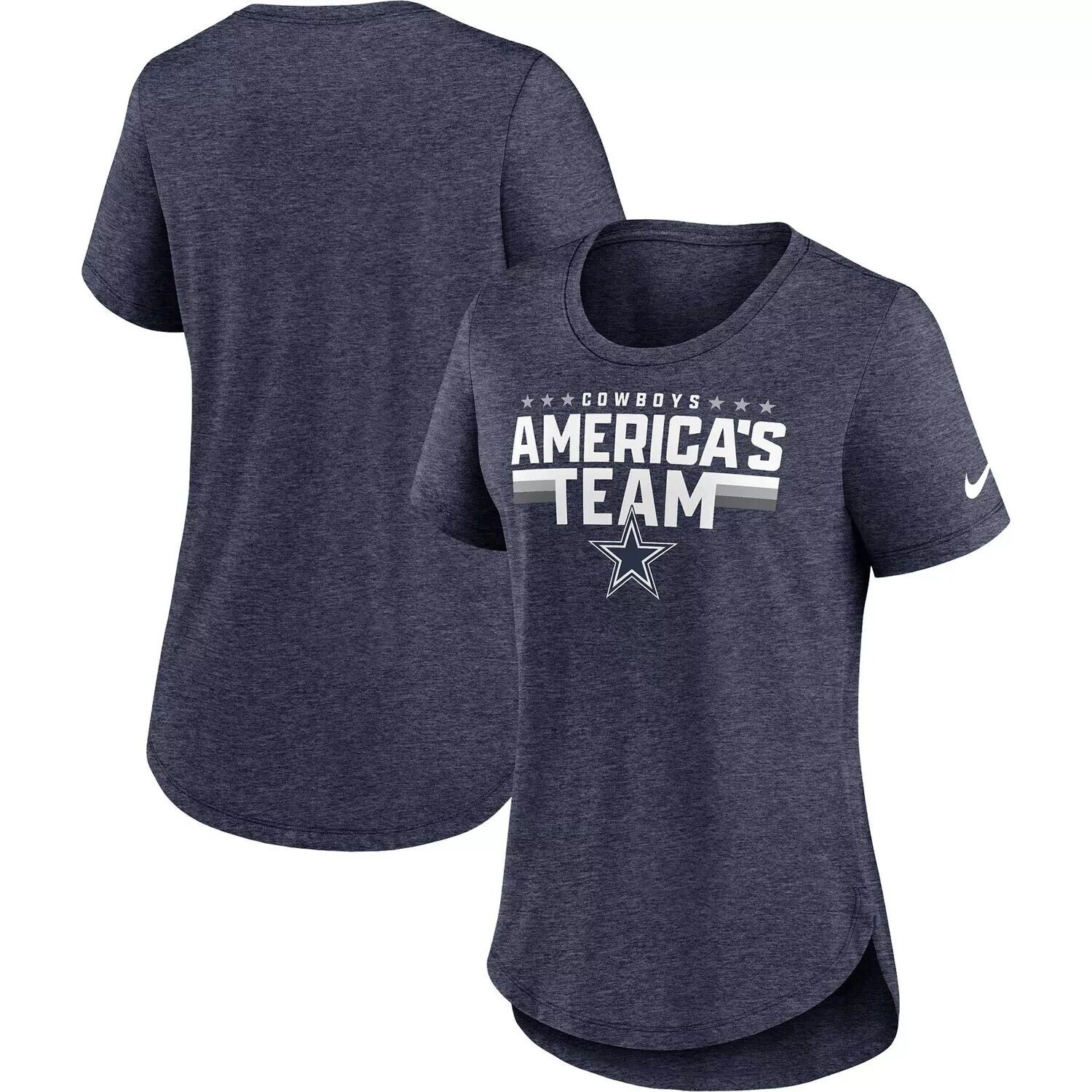 

Женская футболка Nike Heather Navy Dallas Cowboys Local Fashion Tri-Blend Nike