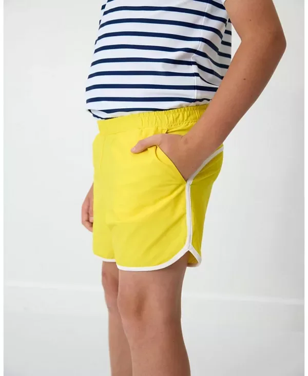 Ретро суперкороткие шорты для корта Courtside Kids, Yellow — фото 4